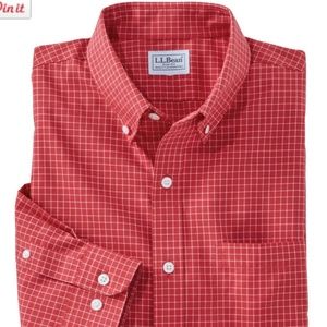 LL Bean Wrinkle Free Check Shirt - Men’s XXL Tall